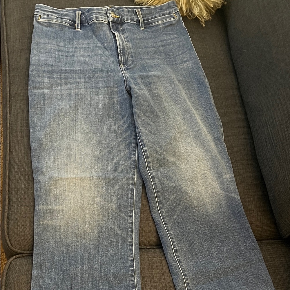 Express Light Blue Straight-Leg Jeans